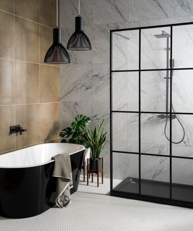 phòng tắm đá carrara