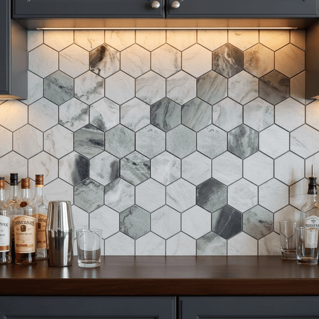 Mosaic Lục Giác Raggio Verde