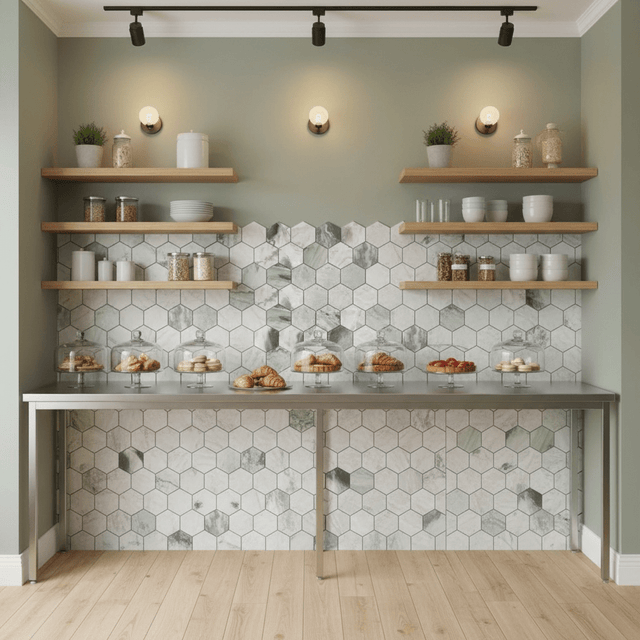 Mosaic Lục Giác Raggio Verde