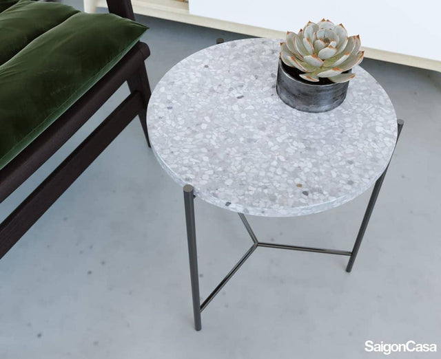 Bàn Terrazzo Tròn 1/3 - SaigonCasa | Curated Surfaces & Contemporary Living