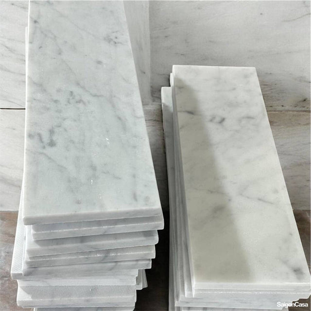 Đá Marble Carrara Thẻ 75x305 - SaigonCasa | Curated Surfaces & Contemporary Living