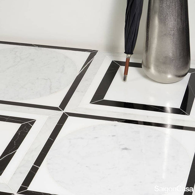 Đá Marble Frame Black & White - SaigonCasa | Curated Surfaces & Contemporary Living