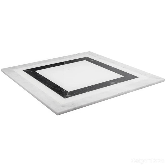 Đá Marble Frame Black & White - SaigonCasa | Curated Surfaces & Contemporary Living