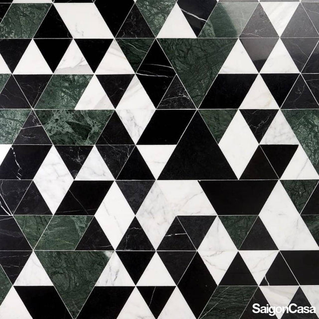 Đá Marble Mosaic Trio Mix - SaigonCasa | Curated Surfaces & Contemporary Living