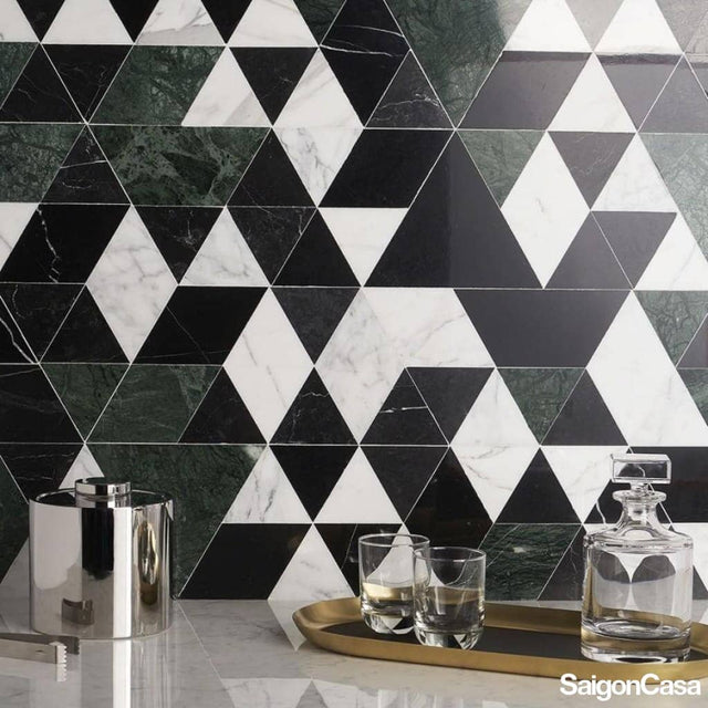 Đá Marble Mosaic Trio Mix - SaigonCasa | Curated Surfaces & Contemporary Living