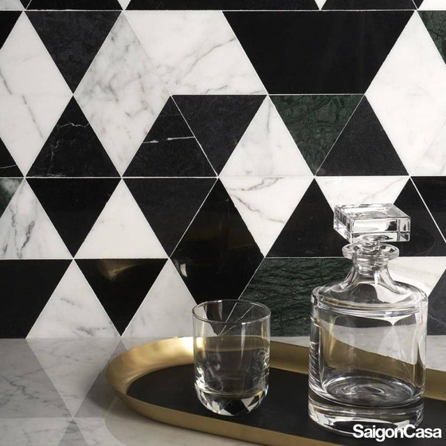 Đá Marble Mosaic Trio Mix - SaigonCasa | Curated Surfaces & Contemporary Living