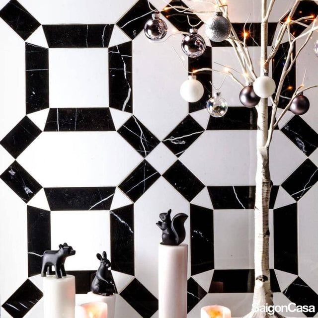 Đá Marble Trang Trí Black & White - SaigonCasa | Curated Surfaces & Contemporary Living