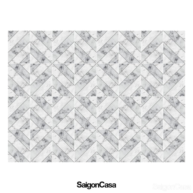 Đá Marble Trang Trí - Carrara Bianco Stripe - SaigonCasa | Curated Surfaces & Contemporary Living