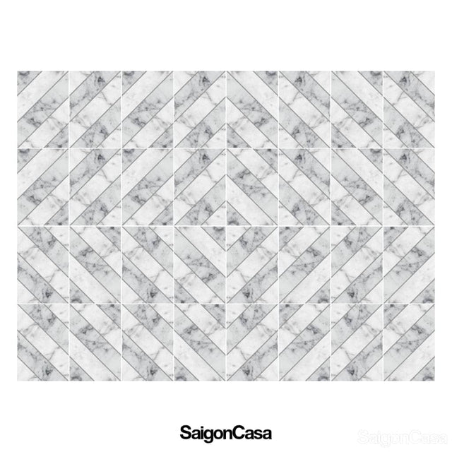 Đá Marble Trang Trí - Carrara Bianco Stripe - SaigonCasa | Curated Surfaces & Contemporary Living