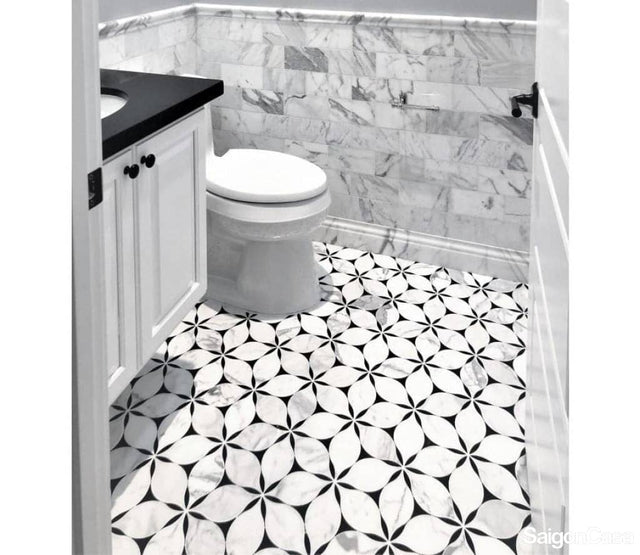 Đá Marble Trang Trí Fiore B&W - SaigonCasa | Curated Surfaces & Contemporary Living