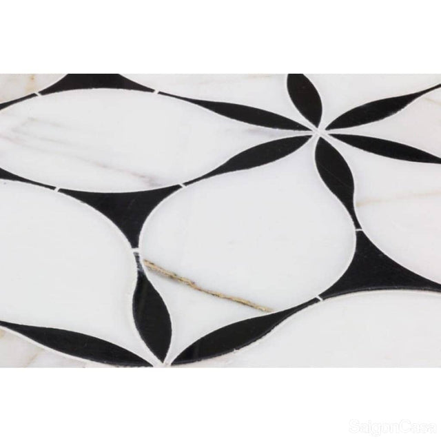 Đá Marble Trang Trí Fiore B&W - SaigonCasa | Curated Surfaces & Contemporary Living