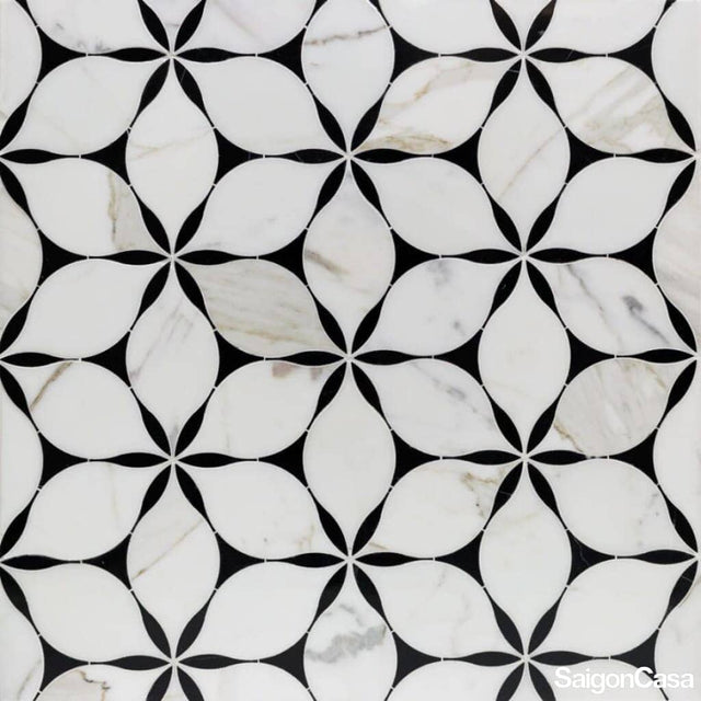 Đá Marble Trang Trí Fiore B&W - SaigonCasa | Curated Surfaces & Contemporary Living
