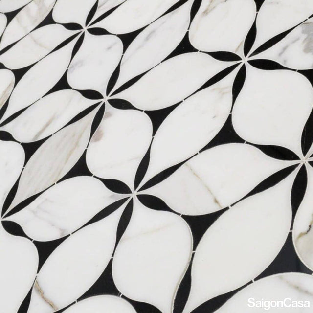 Đá Marble Trang Trí Fiore B&W - SaigonCasa | Curated Surfaces & Contemporary Living