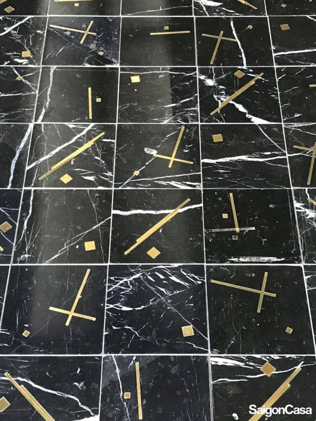 Á Marble Trang Trí Nero Tempo