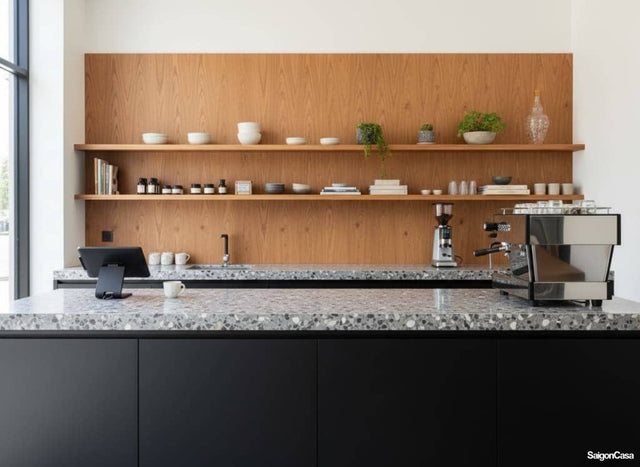 Đá Tấm Terrazzo Fossil Slab