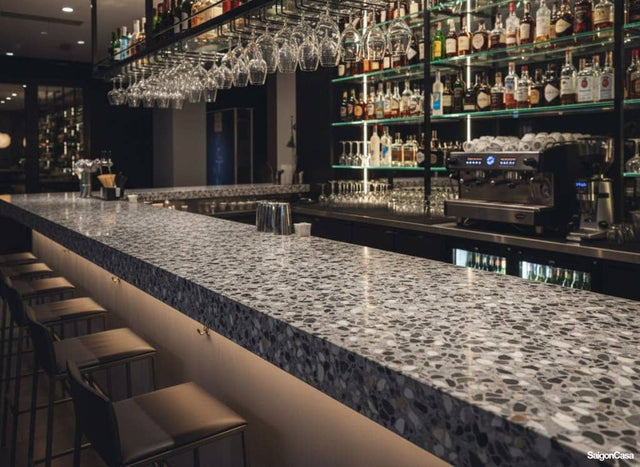 Đá Tấm Terrazzo Fossil Slab