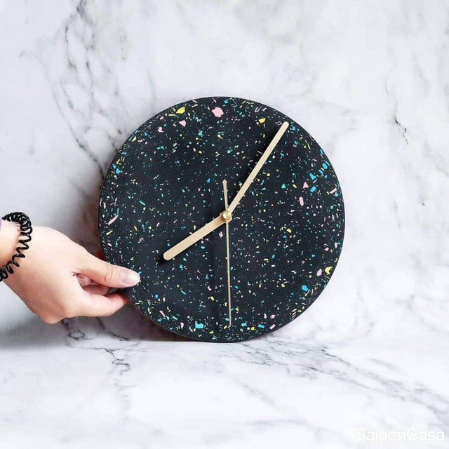 Đồng hồ trang trí đá Terrazzo 