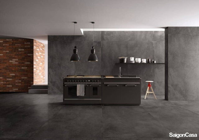 Gạch Hiệu Ứng Kim Loại Type Dark - SaigonCasa | Curated Surfaces & Contemporary Living