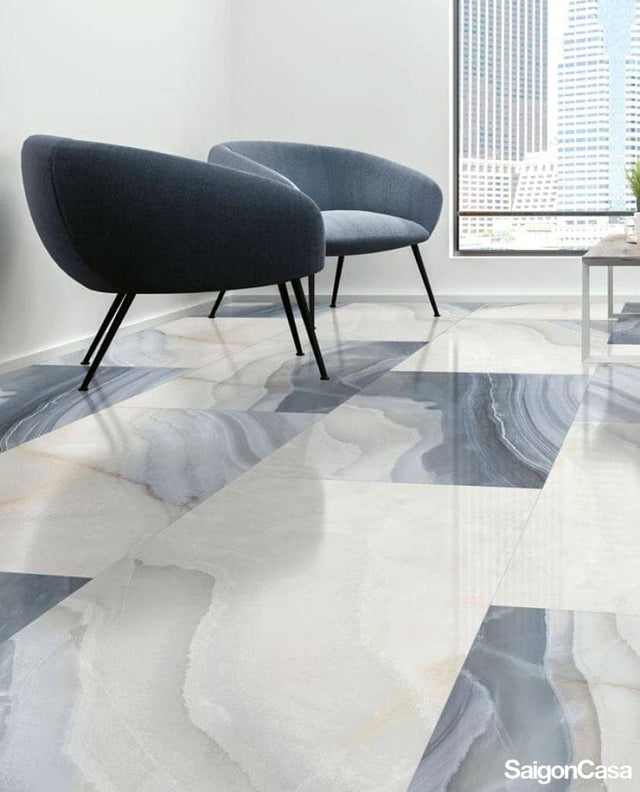 Gạch Khổ Lớn Vân Đá Agata Blue 120x270cm - SaigonCasa | Curated Surfaces & Contemporary Living