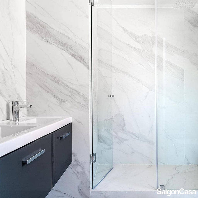 Gạch Khổ Lớn Vân Đá Calacata Mix 100x300cm - SaigonCasa | Curated Surfaces & Contemporary Living