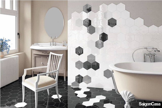 Gạch Lục Giác Hexatile Negro Brillo