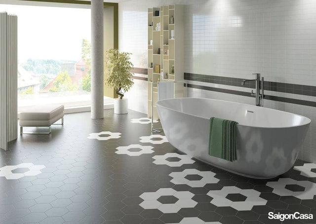 Gạch Lục Giác Hexatile Negro Mate
