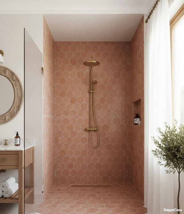 Gạch Lục Giác Terra Rosso - SaigonCasa | Curated Surfaces & Contemporary Living
