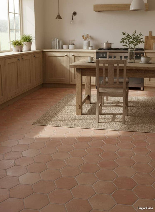 Gạch Lục Giác Terra Rosso - SaigonCasa | Curated Surfaces & Contemporary Living