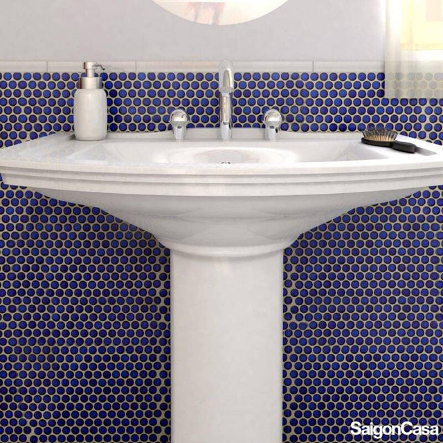 Gạch Mosaic Đồng Xu Ocean - SaigonCasa | Curated Surfaces & Contemporary Living