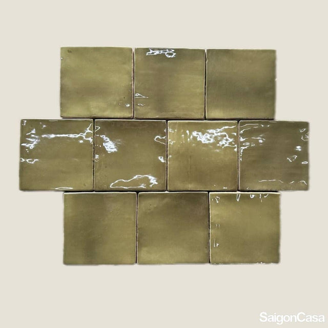 Gạch Ốp Tường Manacor Bassil Green 10x10cm - SaigonCasa | Curated Surfaces & Contemporary Living