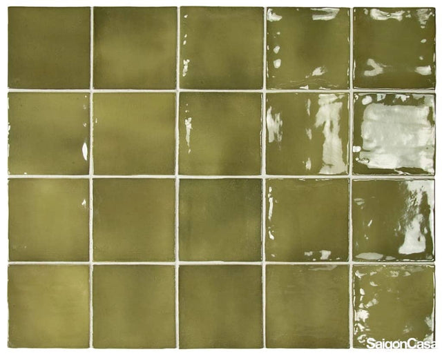 Gạch Ốp Tường Manacor Bassil Green 10x10cm - SaigonCasa | Curated Surfaces & Contemporary Living