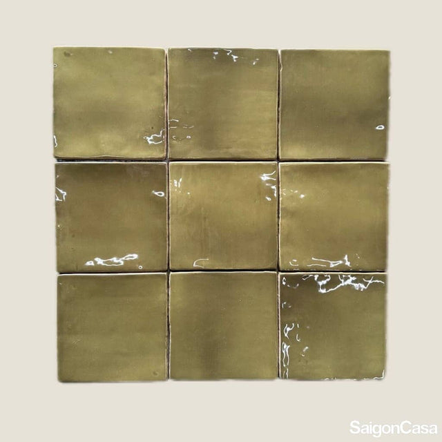Gạch Ốp Tường Manacor Bassil Green 10x10cm - SaigonCasa | Curated Surfaces & Contemporary Living