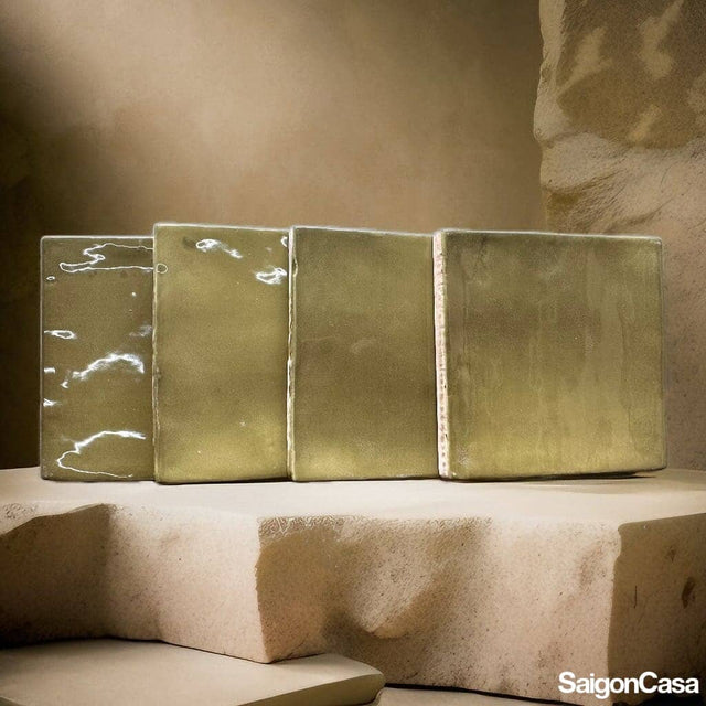 Gạch Ốp Tường Manacor Bassil Green 10x10cm - SaigonCasa | Curated Surfaces & Contemporary Living