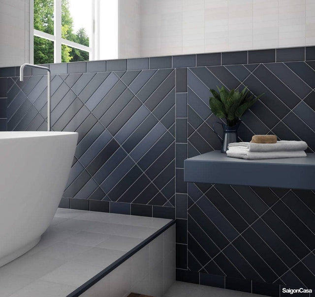 Gạch thẻ Matelier Oceanic Blue (Xanh Duong) 7.5X30