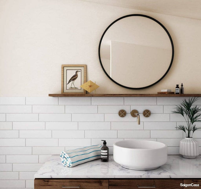 Gạch thẻ Matelier Alpine White (Trng) 7.5X30