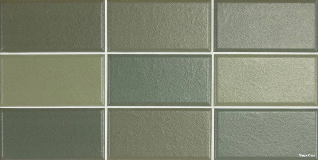 Gach The Matelier 7.5X30Cm Amazonia Green (Xanh Lá) 7.5X30