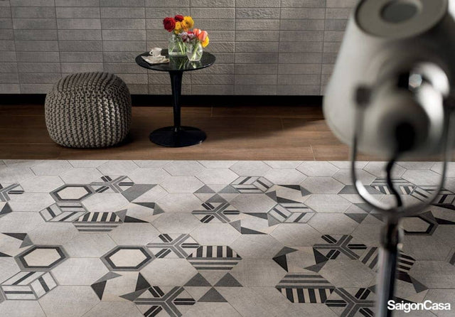 Gạch thẻTextile Silver