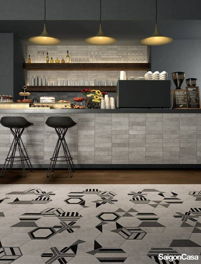 Gạch Thẻ Textile Silver 7.5x30cm - SaigonCasa | Curated Surfaces & Contemporary Living