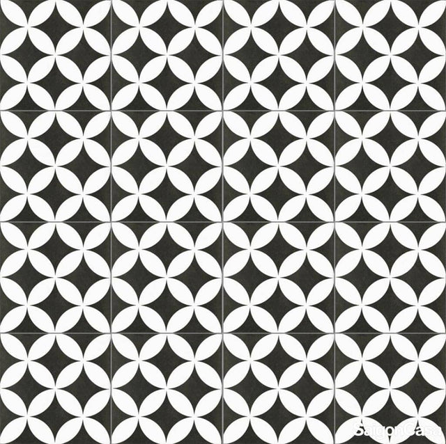 Gạch Trang Trí Décor Fleur Noir - SaigonCasa | Curated Surfaces & Contemporary Living