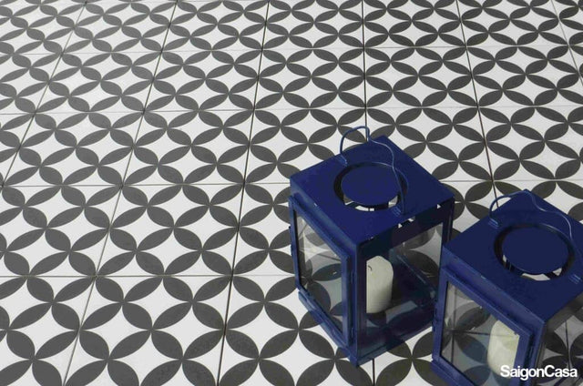 Gạch Trang Trí Décor Fleur Noir - SaigonCasa | Curated Surfaces & Contemporary Living
