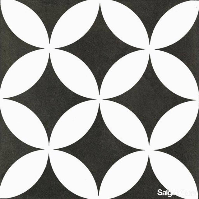 Gạch Trang Trí Décor Fleur Noir - SaigonCasa | Curated Surfaces & Contemporary Living