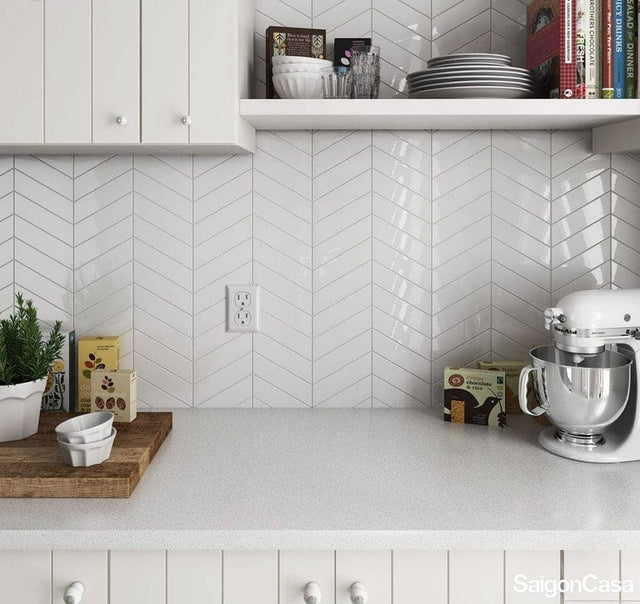 Gạch Trang Trí Tường Chevron - SaigonCasa | Curated Surfaces & Contemporary Living