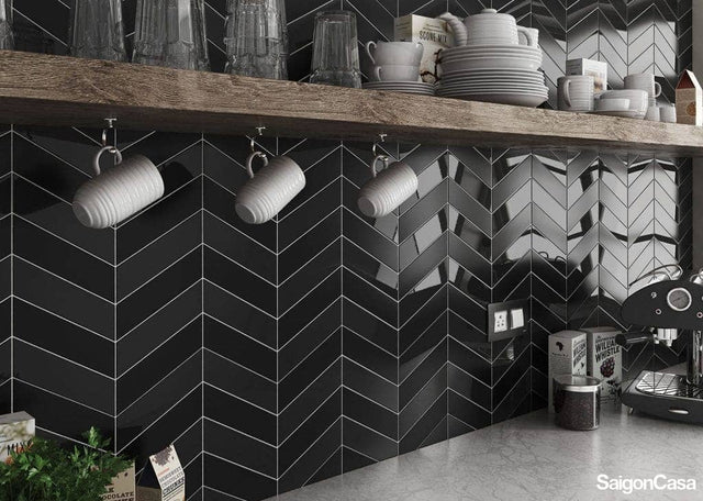 Gạch Trang Trí Tường Chevron - SaigonCasa | Curated Surfaces & Contemporary Living