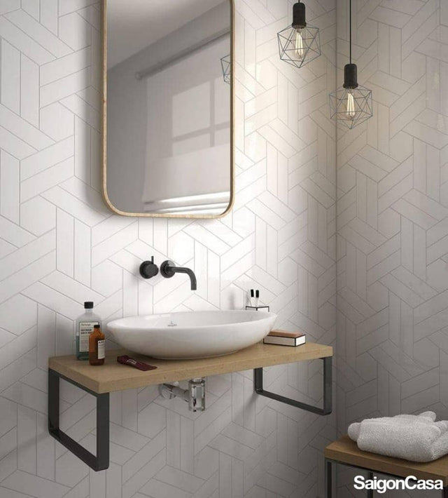 Gạch Trang Trí Tường Chevron - SaigonCasa | Curated Surfaces & Contemporary Living