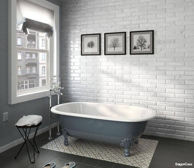 Gạch Trang Trí Vân Đá Carrara - SaigonCasa | Curated Surfaces & Contemporary Living