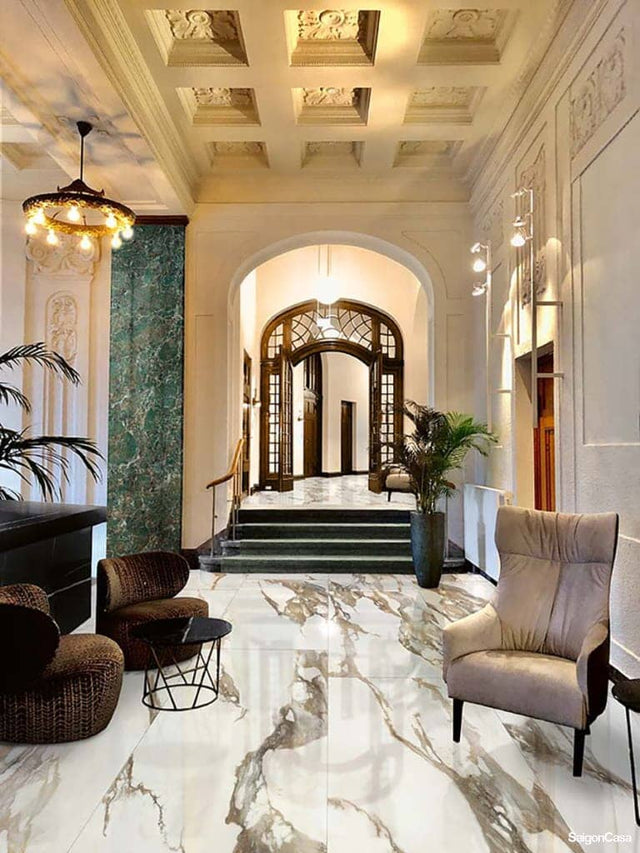 Gạch Vân Đá Khổ Lớn Calacatta Gold 121x270cm - SaigonCasa | Curated Surfaces & Contemporary Living