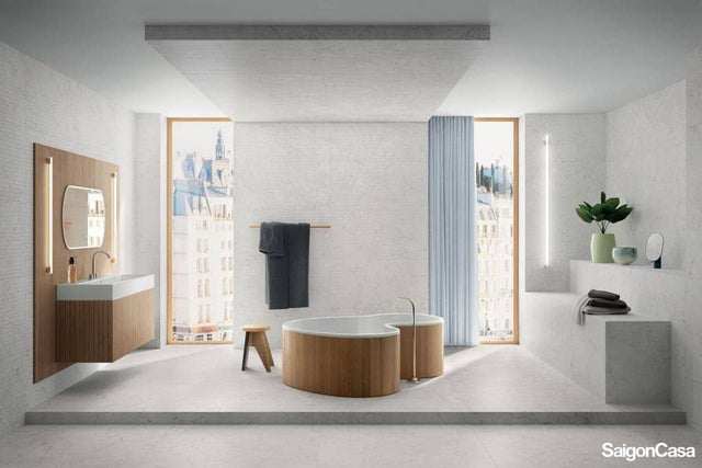 Gạch Vân Đá Khổ Lớn Foyer 120x278cm - SaigonCasa | Curated Surfaces & Contemporary Living