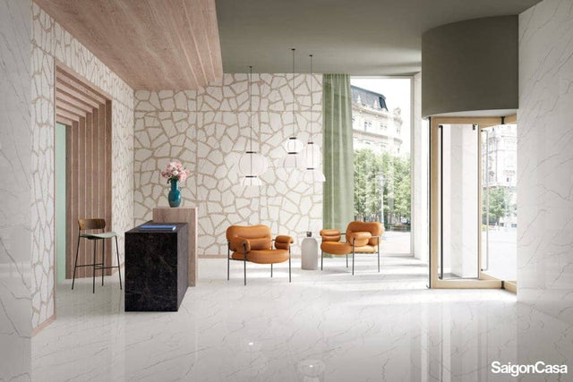 Gạch Vân Đá Khổ Lớn Foyer 120x278cm - SaigonCasa | Curated Surfaces & Contemporary Living