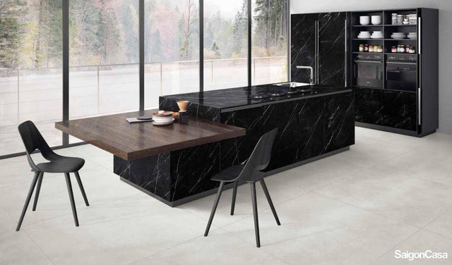 Gạch Vân Đá Khổ Lớn Marquina 120x270cm - SaigonCasa | Curated Surfaces & Contemporary Living