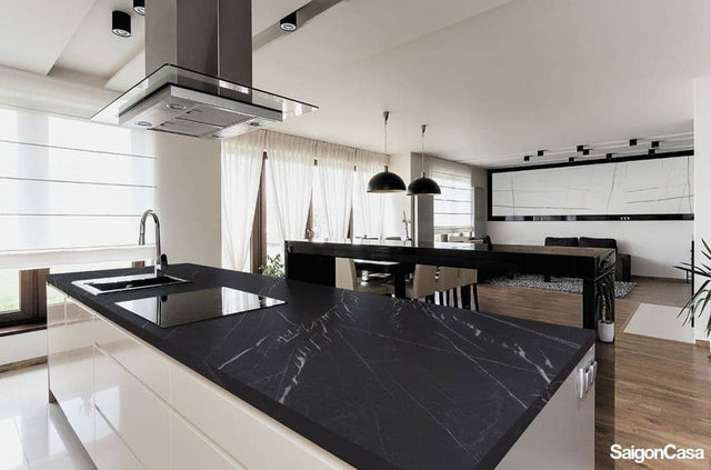 Gạch Vân Đá Khổ Lớn Marquina 120x270cm - SaigonCasa | Curated Surfaces & Contemporary Living